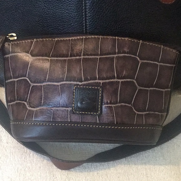 Vintage Dooney & Bourke Crock Leather Cosmetics Case/ Bag - Picture 1 of 15